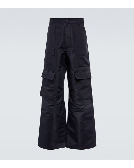 Acne Blue Patchwork Cargo Pants for men