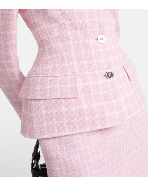 Versace Pink Jacke aus Tweed
