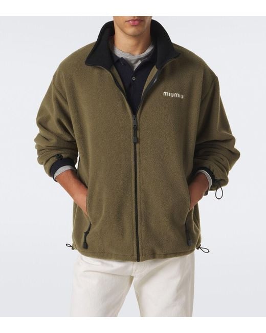 Miu Miu Green Fleece Jacket for men