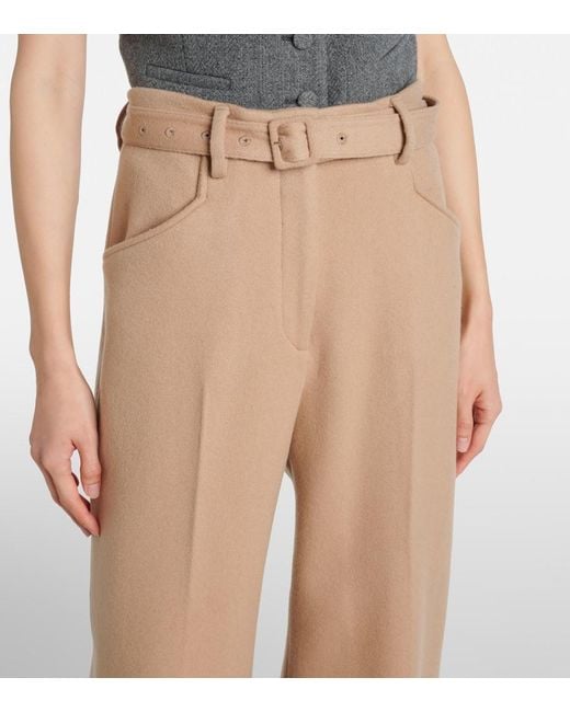 Gabriela Hearst Natural Norman Cashmere Straight Pants