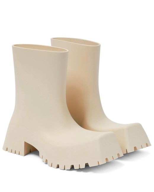Balenciaga Trooper Rubber Boots in Beige (Natural) | Lyst