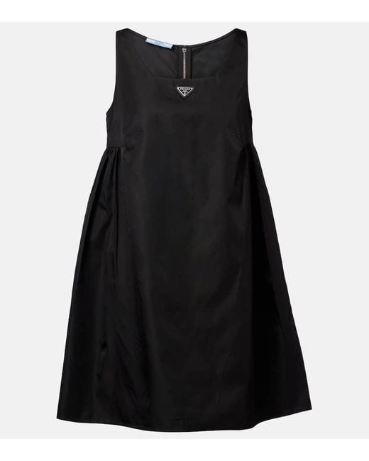 Robe Re-Nylon Prada en coloris Black
