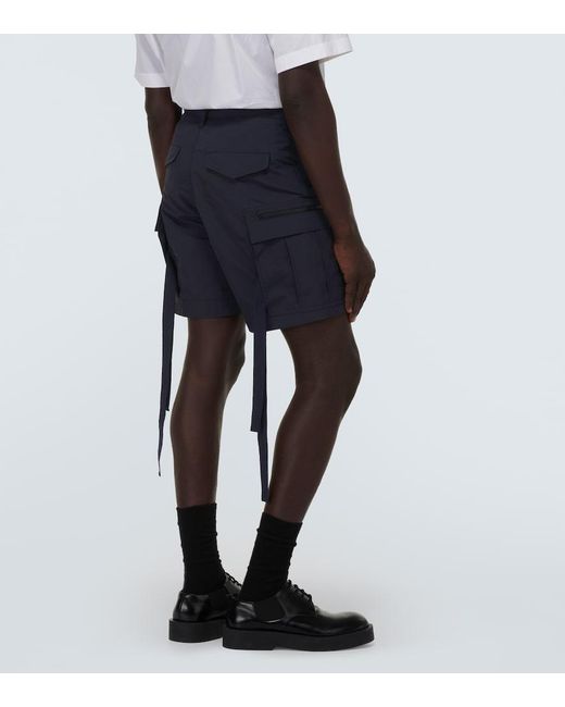 Sacai Blue Taffetta Bermuda Shorts for men