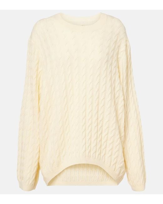 Jardin Des Orangers Natural Cable-Knit Wool And Cashmere Sweater