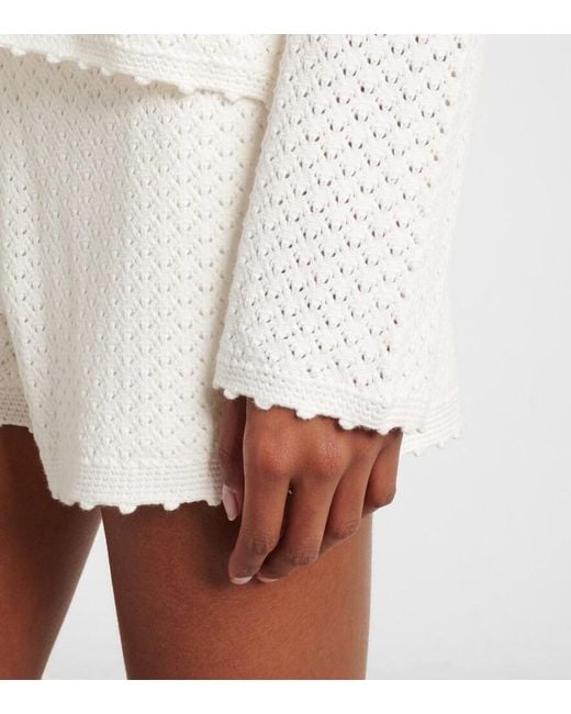 Posse White Helena Crochet Cardigan