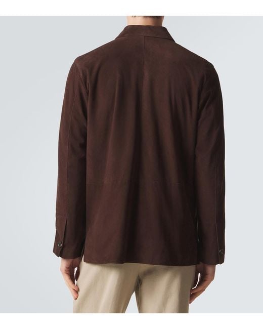 Saman Amel Brown Suede Jacket for men