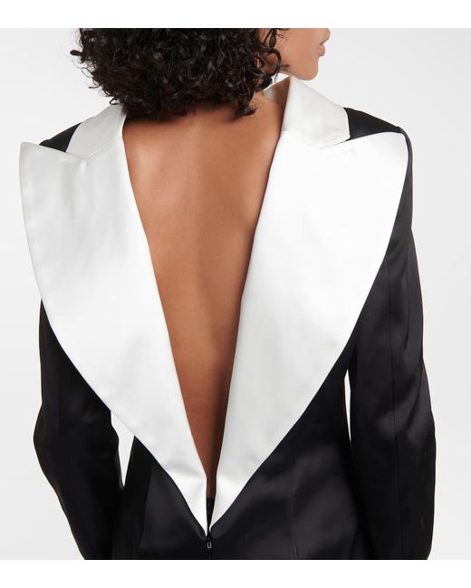 Vestido blazer de mezcla de algodon LAQUAN SMITH de color Black