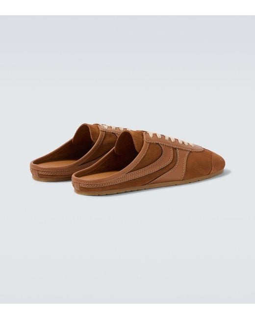 Dries Van Noten Brown Suede Mules for men