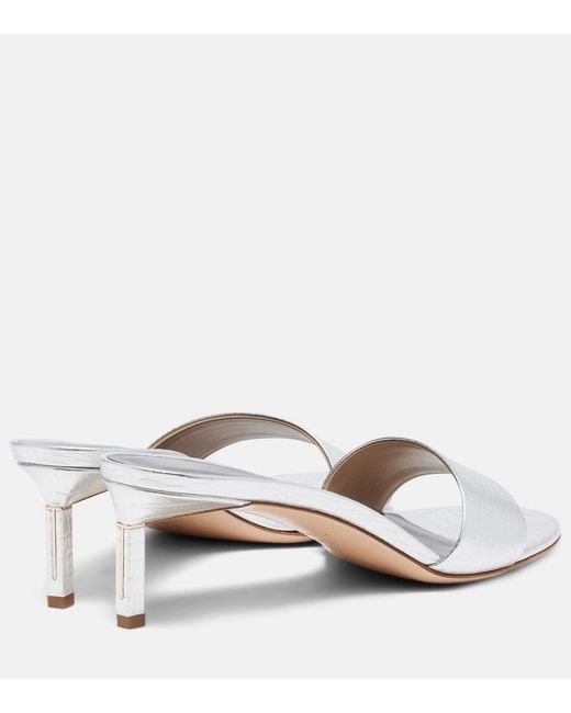 Tom Ford 55 Metallic Leather Mules
