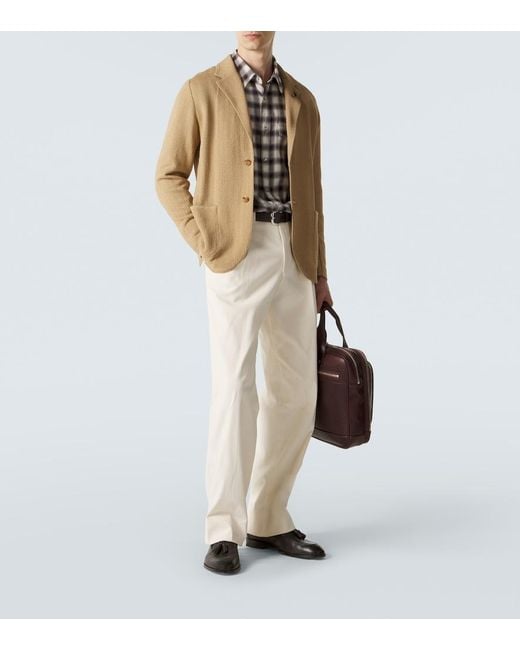 Lardini Natural Cotton-Blend Blazer for men