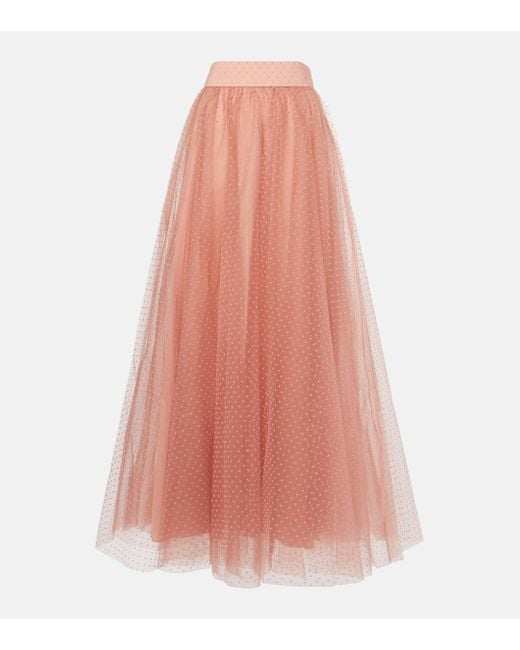 Zimmermann Pink Tulle Maxi Skirt