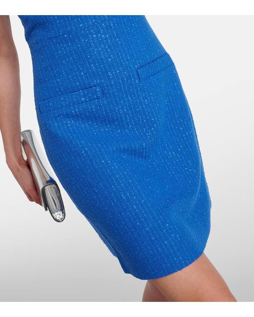 Robe Sabra En Tweed De Coton Melange Veronica Beard en coloris Blue