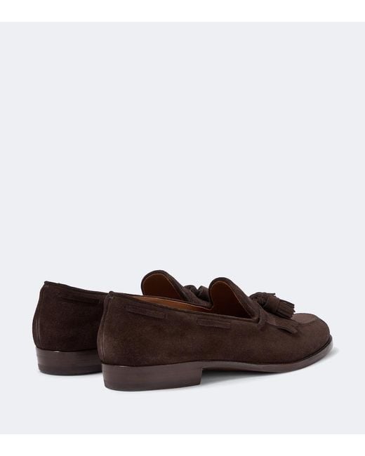 Dunhill Brown Suede Loafers for men