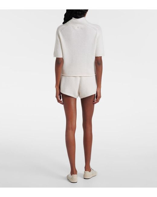 Lisa Yang White Fride Knitted Cashmere Top