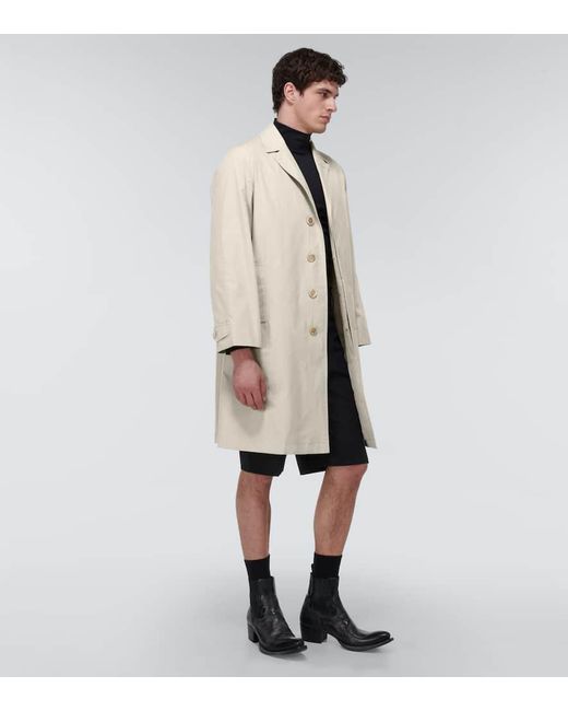 Prada Natural Cotton-Blend Overcoat for men