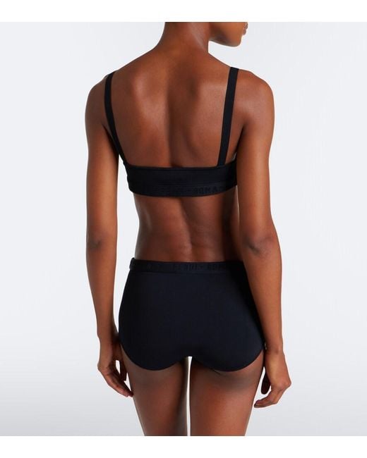 Bralette Triangular Con Logo Fendi de color Black