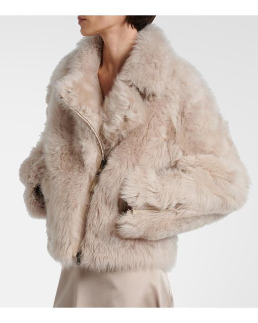 Brunello Cucinelli Natural Shearling Jacket