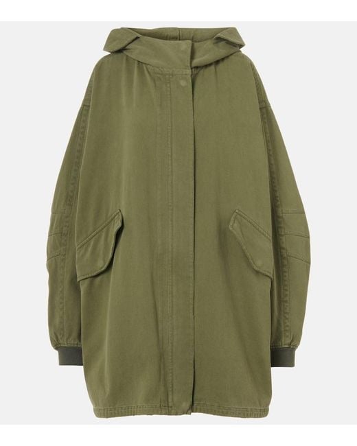 The Row Green Oversize-Jacke Kemeta Aus Canvas