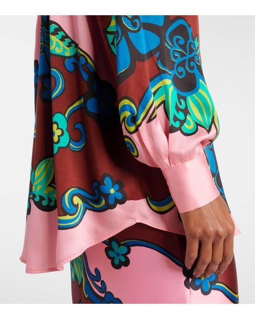 ALÉMAIS Blue Hemd Aus Seidensatin