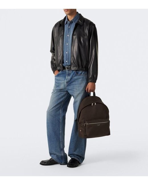 Saint Laurent Black Canvas Backpack for men