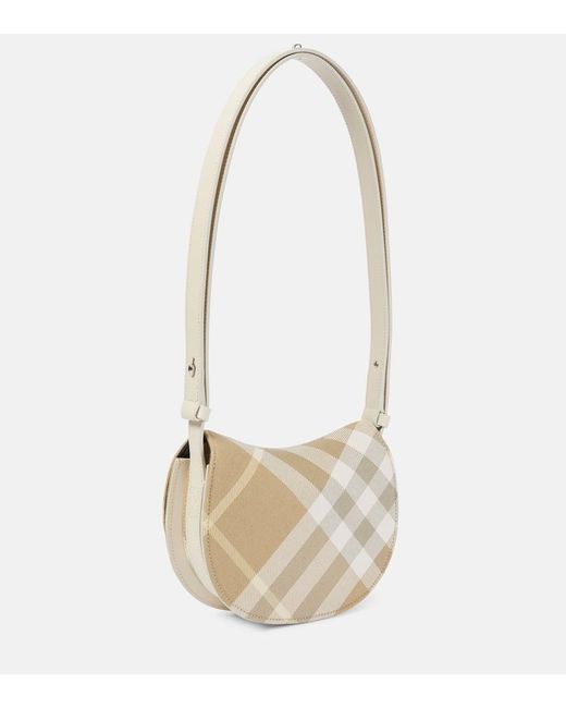 Burberry White Schultertasche Mit Leder
