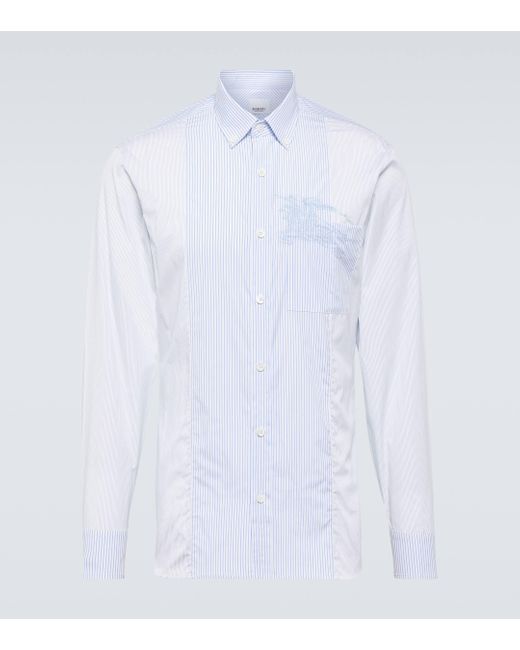 Burberry White Monogram Ekd Cotton Shirt for men