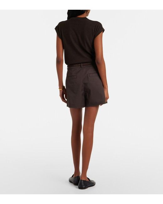 Lemaire Brown Cotton Twill Shorts
