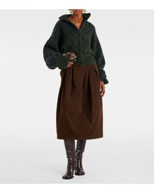 Dries Van Noten Black Snake-Effect Leather Knee-High Boots