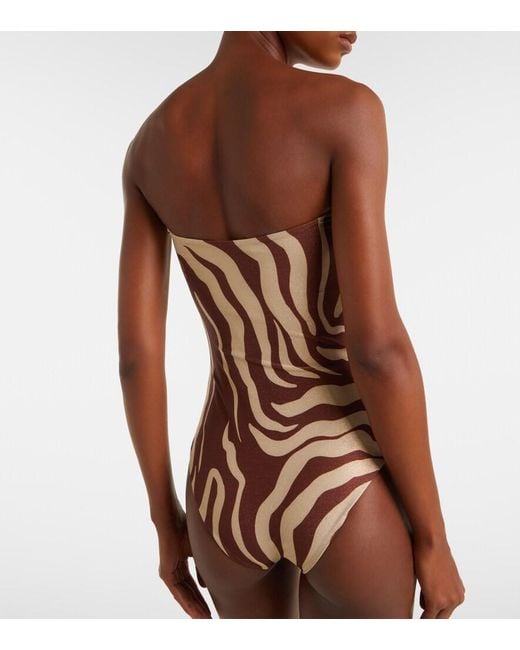 Johanna Ortiz Brown Alta Mar Printed Swimsuit