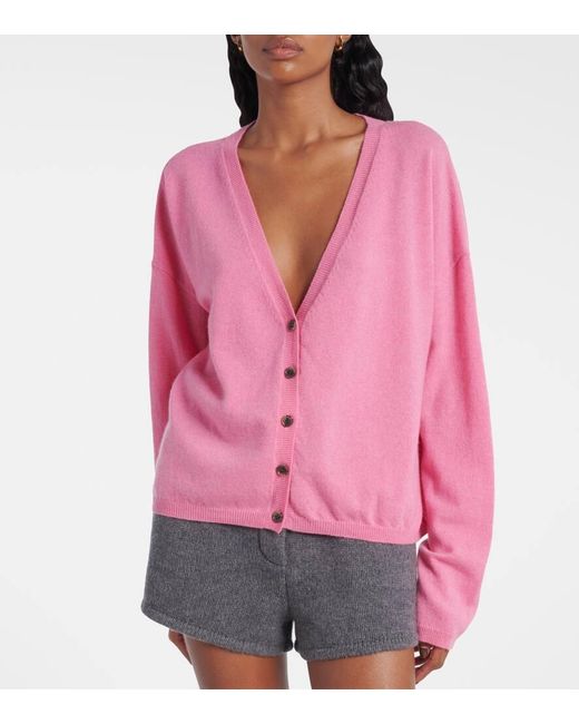 Lisa Yang Pink Abby Cashmere Cardigan