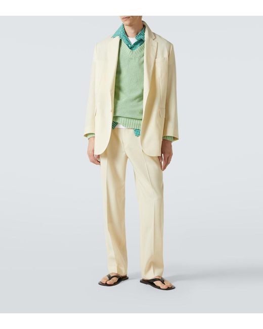 Auralee Natural Wool And Mohair Blazer for men