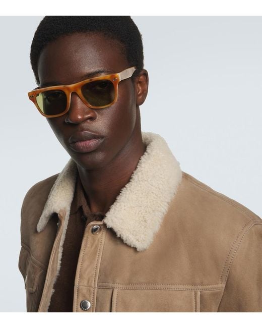 Brunello Cucinelli Brown Square Sunglasses for men