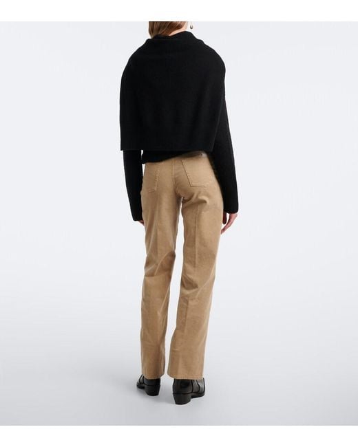 7 For All Mankind Natural Stovepipe Cotton-Blend Corduroy Straight Pants