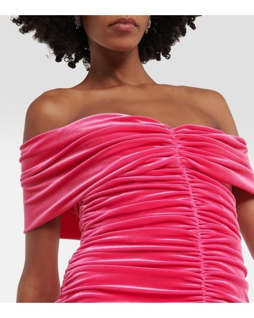 Monique Lhuillier Pink Robe aus Samt