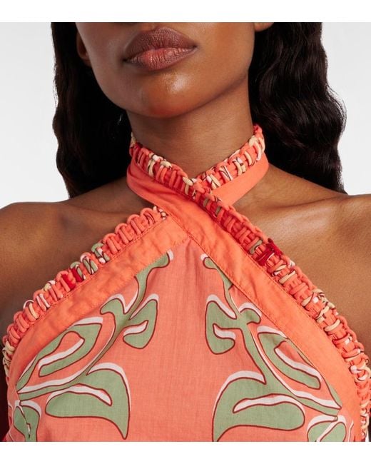 Top Cropped Suma di Poupette in Orange