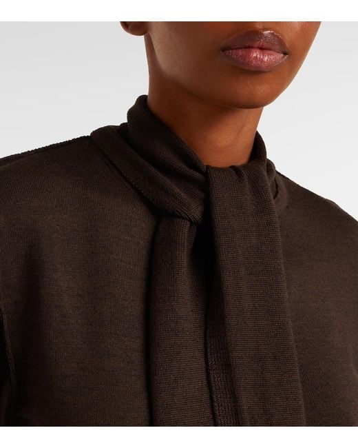 Lemaire Black Cardigan Aus Einem Wollgemisch