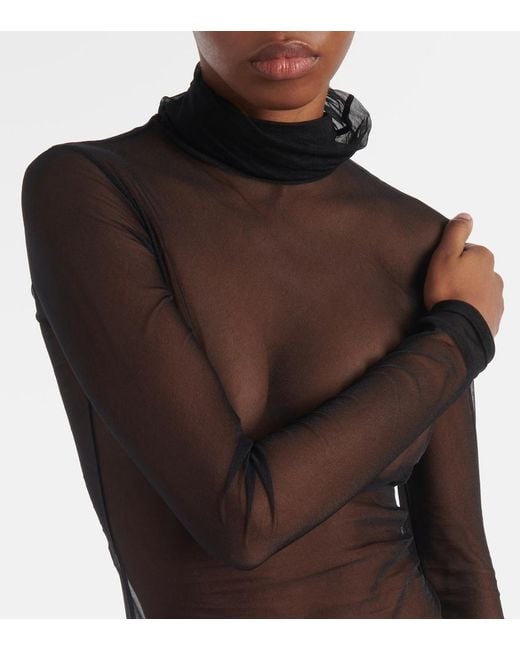 Maison Margiela Gray Turtleneck Bodysuit