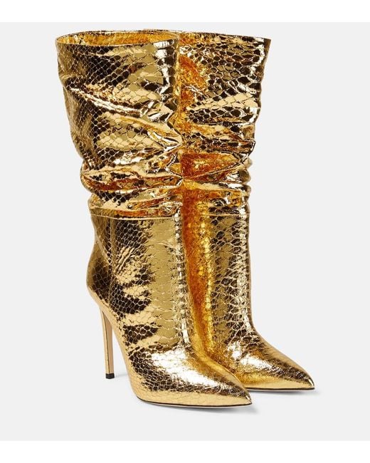 Paris Texas Slouchy Metallic Leather Boots