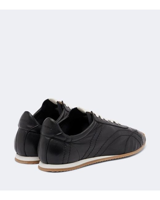 Totême Black Flex Leather Sneakers