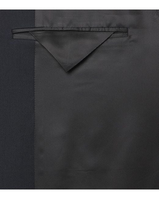 Loewe Blue Double-Breasted Wool Blazer for men