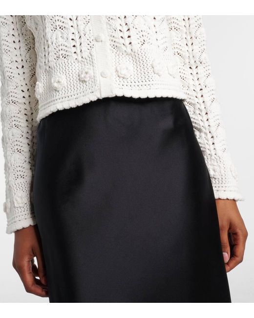 Rixo White Kyra Open-Knit Cotton Cardigan