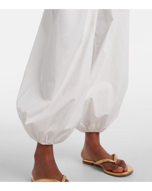 Faithfull The Brand White Maratea Cotton Balloon Pants