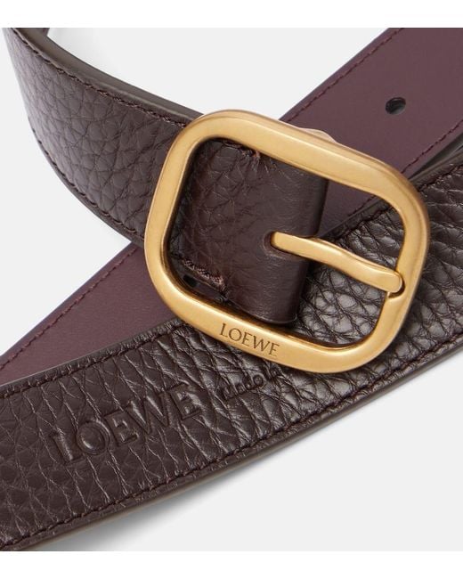 Cinturon Rounded De Piel Loewe de color Black