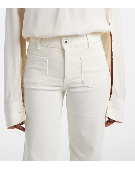 AG Jeans White Vicky Flared Jeans