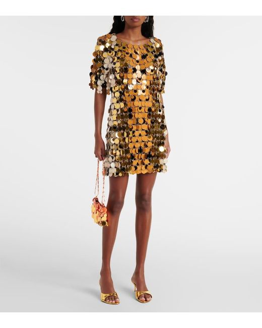 Rabanne Metallic Embellished Minidress