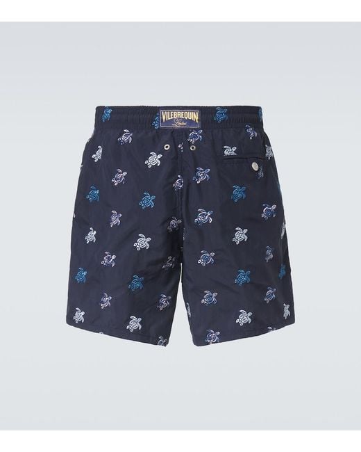 Vilebrequin Blue Printed Swim Trunks for men