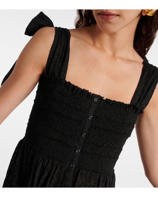Poupette Black Triny Cotton Midi Dress