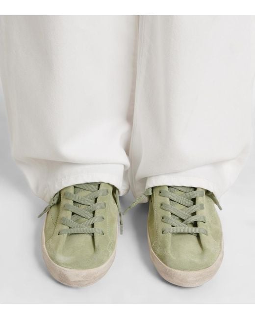 Golden Goose Deluxe Brand Metallic Super-Star Suede Sneakers