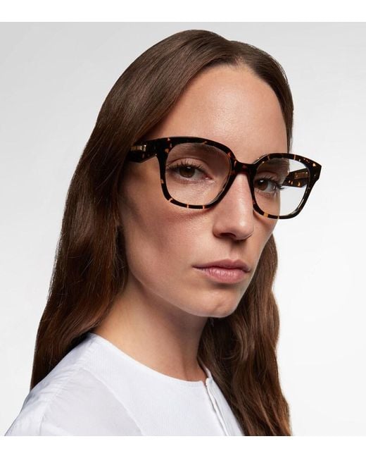 Dior Brown Cdioro S5I Square Glasses