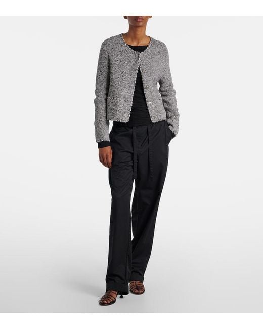 Proenza Schouler Gray Nidia Macrame Cotton Jacket